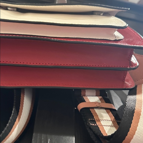 Botkier Cobbler colorblock Crossbody Bag in Bold Red white and Light Pink - Picture 16 of 16